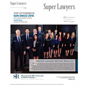 We Congratulate Our Firm's 2016 SuperLawyers